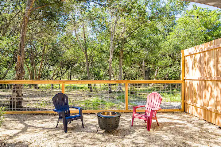 Photo from airBNB listing in Driftwood, TX in the Texas Hill Country.