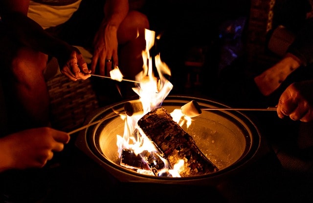 fire pit, camping, trip, marshmallows